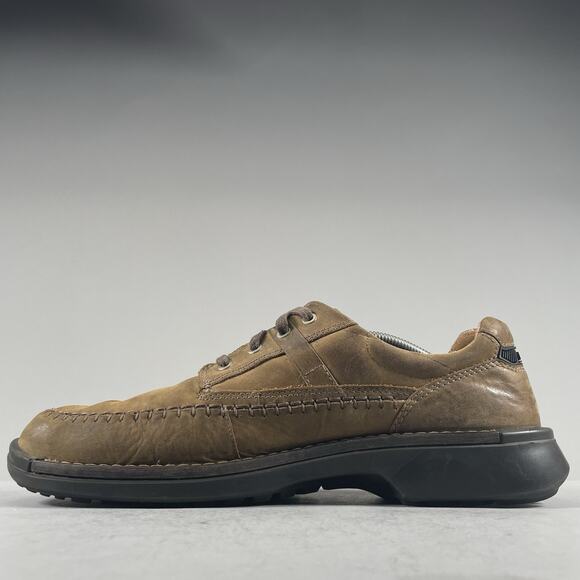 ECCO Fusion Men’s EU 47 US 13 Brown Leather Lace Up Casual Shoes Loafers EUC - Picture 7 of 9